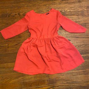 H&M Lightly Worn Red Pink 3/4 Slve Dress - 10